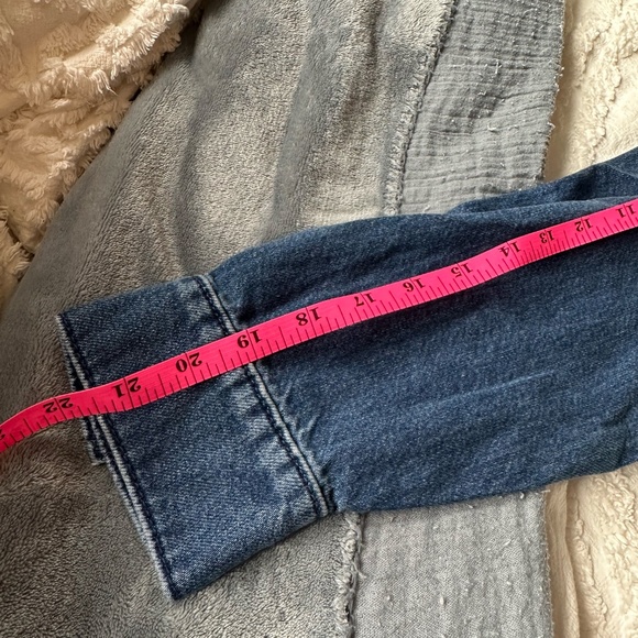 Ann Taylor Classic Denim Shirt Dress Size Small Long sleeves with button cuffs. - Picture 6 of 9